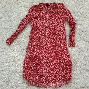 Flower print flowy dress